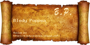 Bledy Poppea névjegykártya